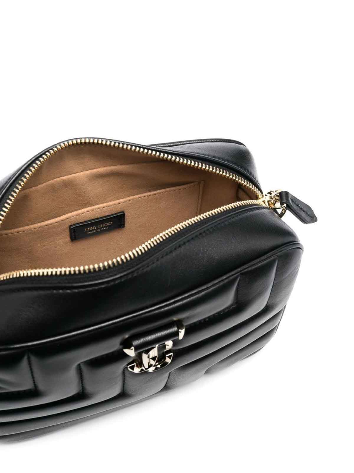 美波　フラッグ Jimmy Choo Varenne camera bag - Black|VARENNECAMERAMNBABLACK