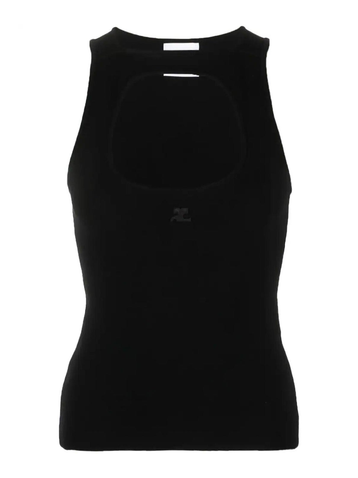 Tシャツ・カットソー COURREGES BLACK POLYESTER TANK TOP Courrèges Twist Tank Top | Black | FARFETCH