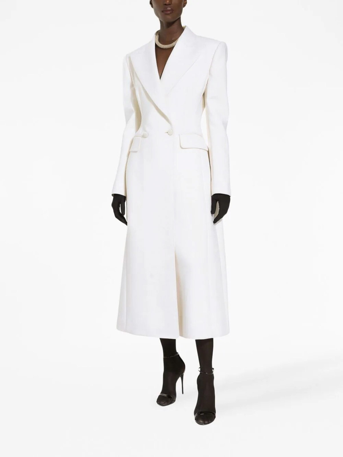 Shop Dolce & Gabbana Abrigo Corto - Blanco In White
