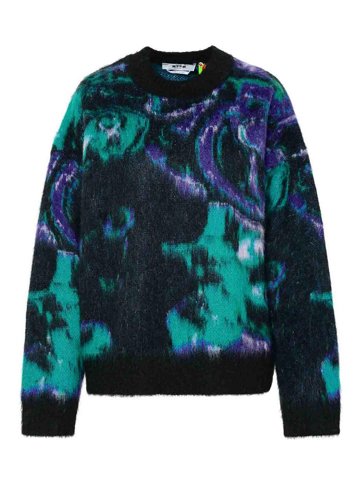 Shop Msgm Sweater In Green