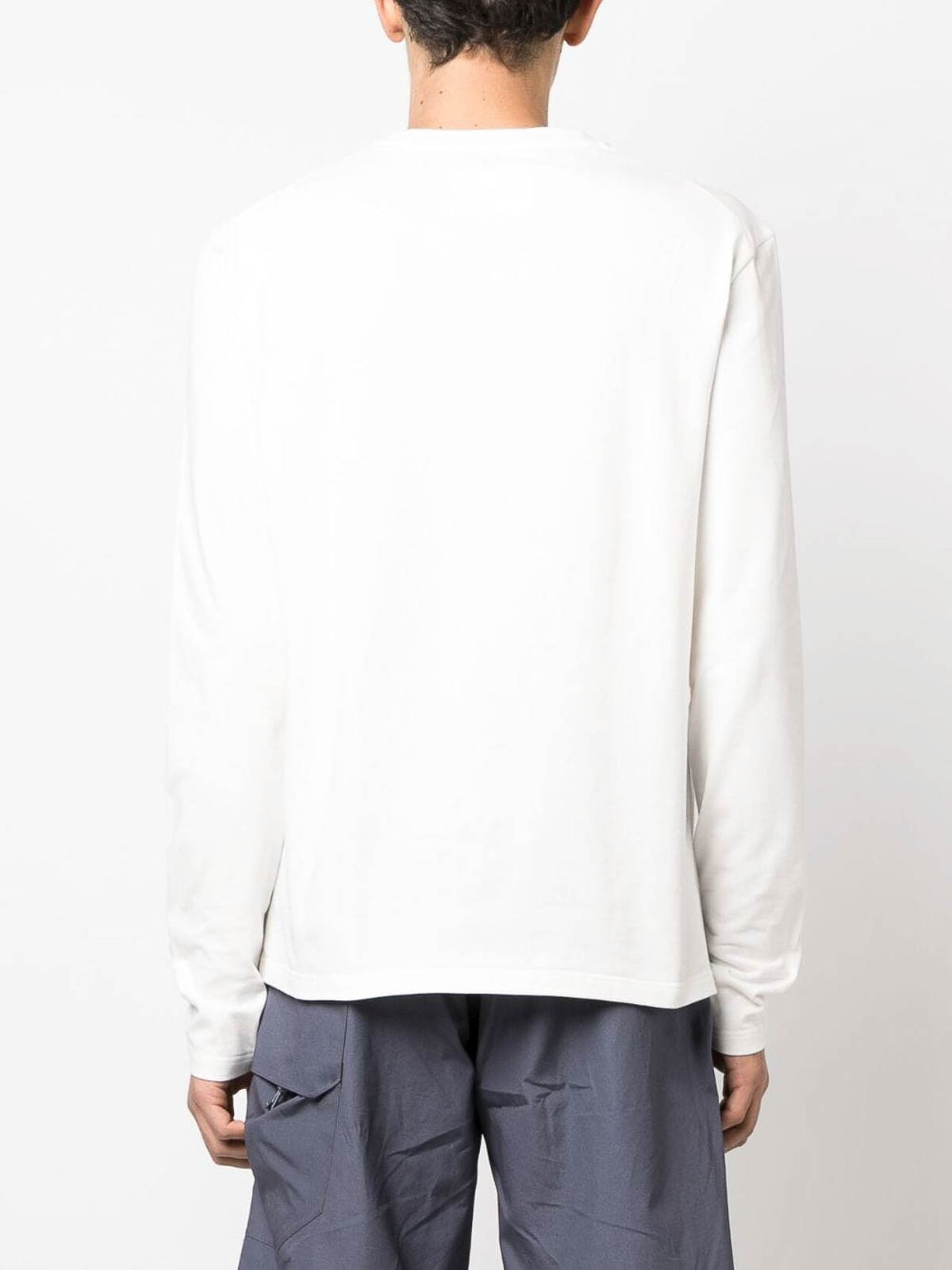 Shop Jil Sander Long-sleeve Logo T-shirt In White