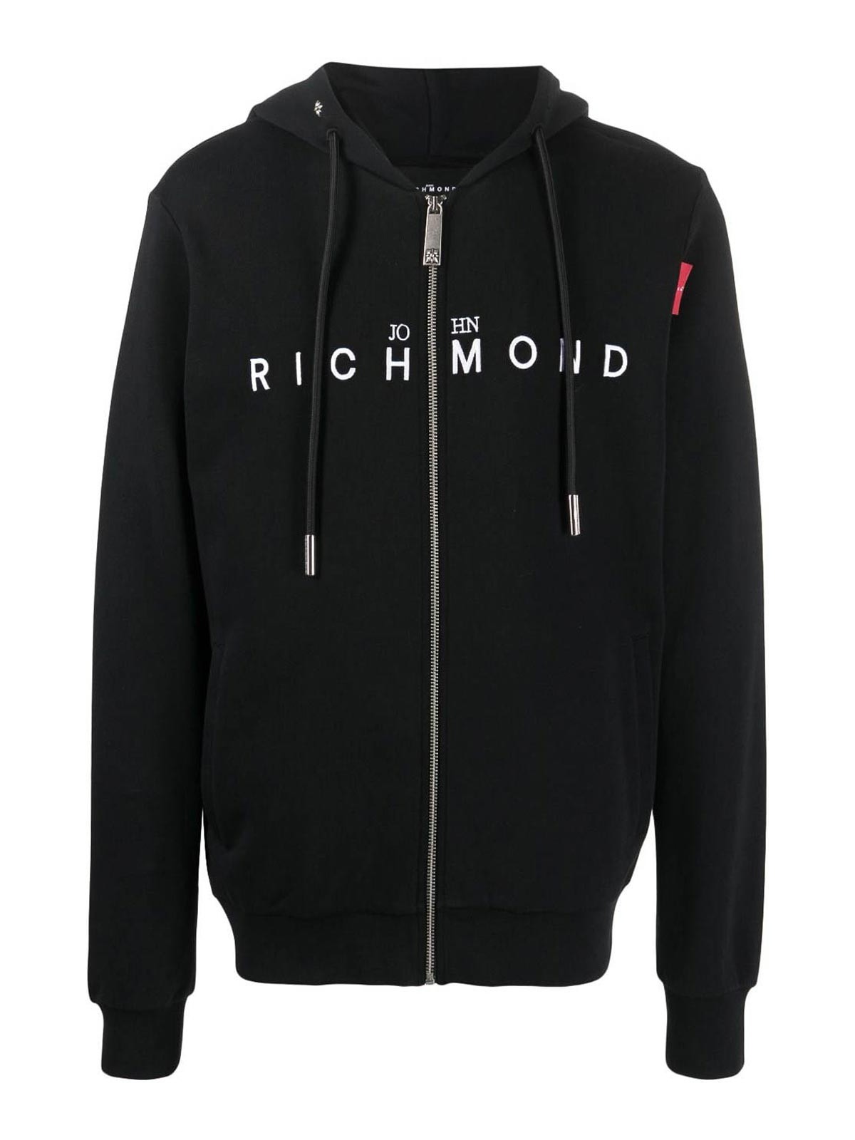 John Richmond Palando logo-print hoodie - Black|RMA23088FEA8BLACK