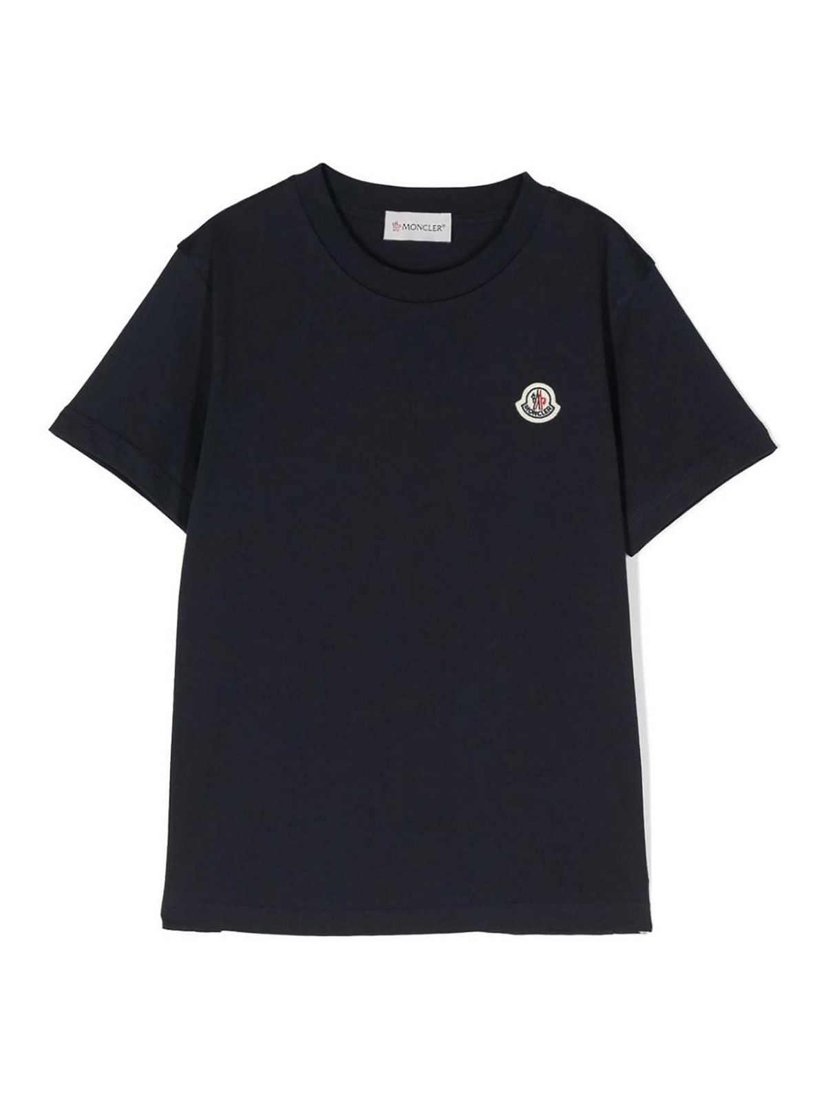 Moncler Jr Logo patch T-shirt - Blue - Boys|8C0002783907742