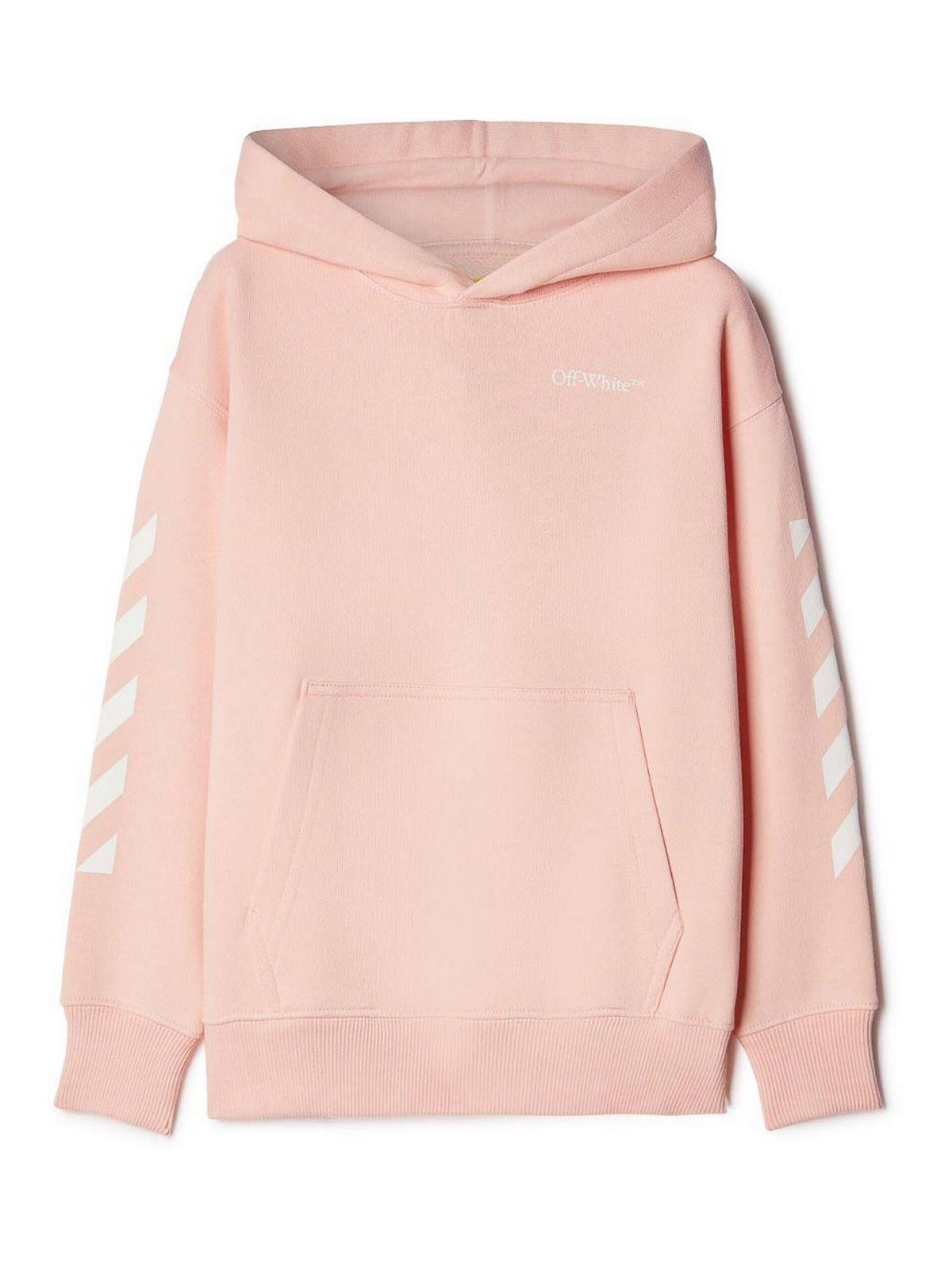 Off White Pink arrows hoodie diagonal stripe OGBB002F23FLE0013001