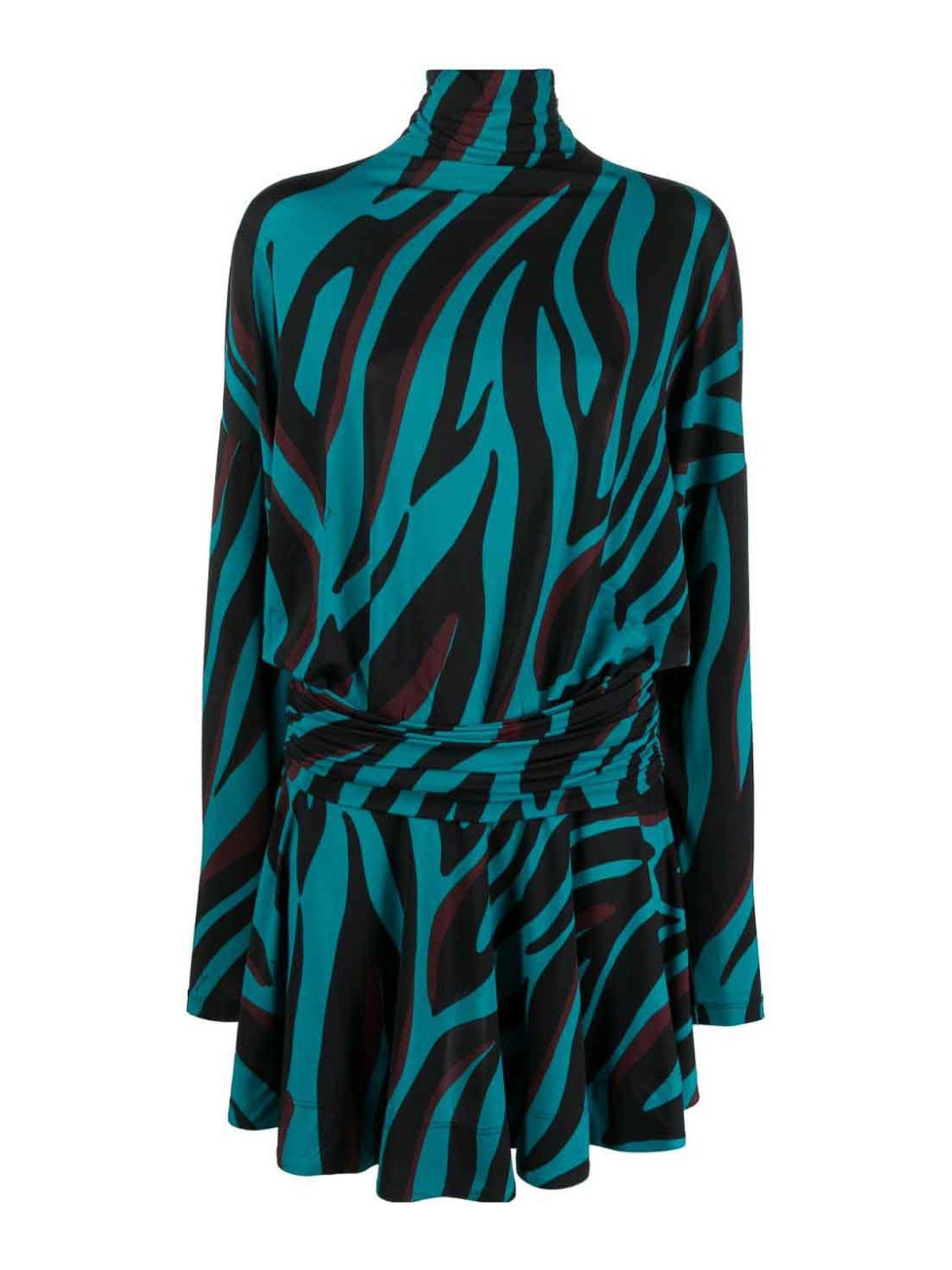 Pinko Zebra belted minidress - Green - Women|102193A1B9VNB