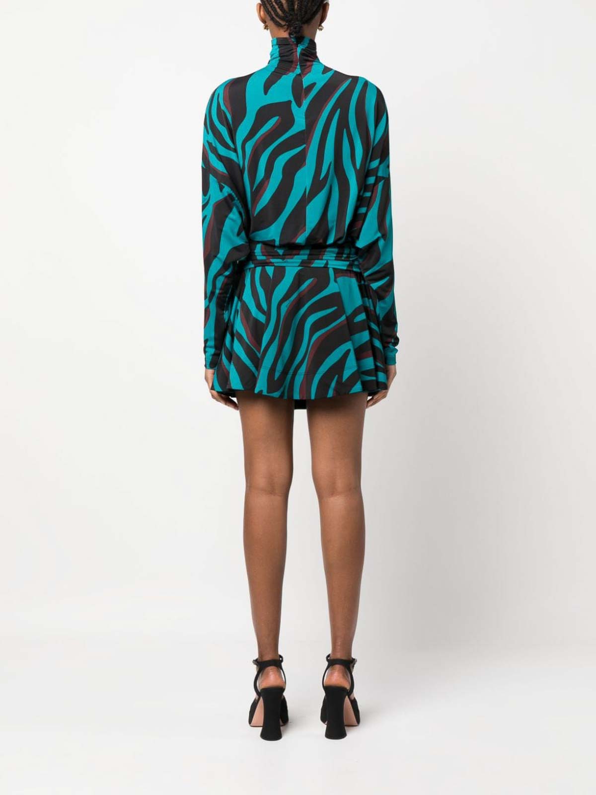 green and black zebra print dress In Your Happy Place Olive Green Leopard Dress, Small - The Mint Julep Boutique main image 1