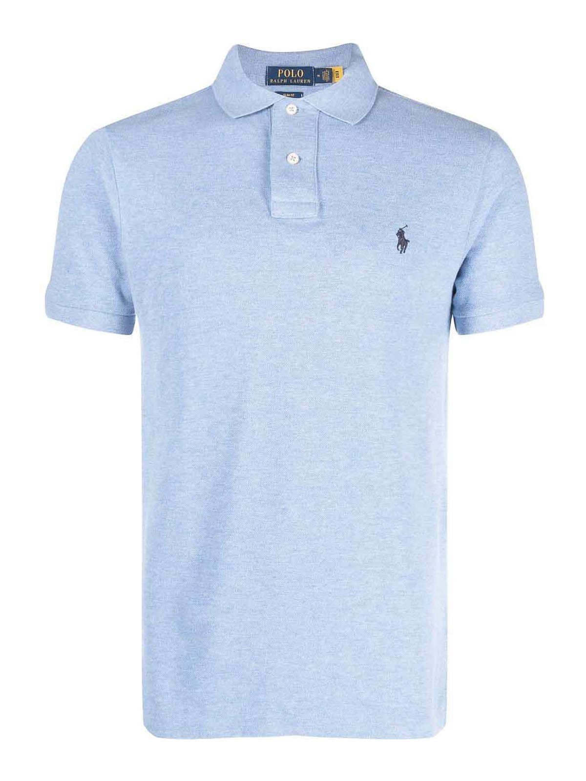 Polo shirts Polo Ralph Lauren - Blue logo polo - 710548797013JAMAICAHEATHER