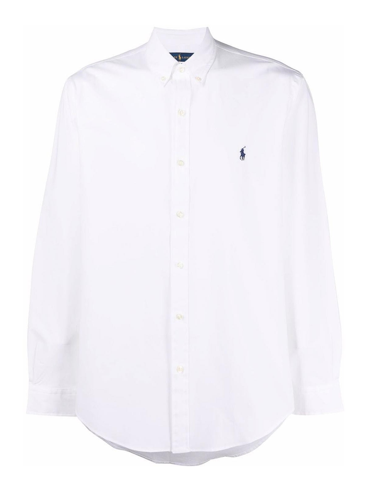 Maglia polo a maniche lunghe in cavallino