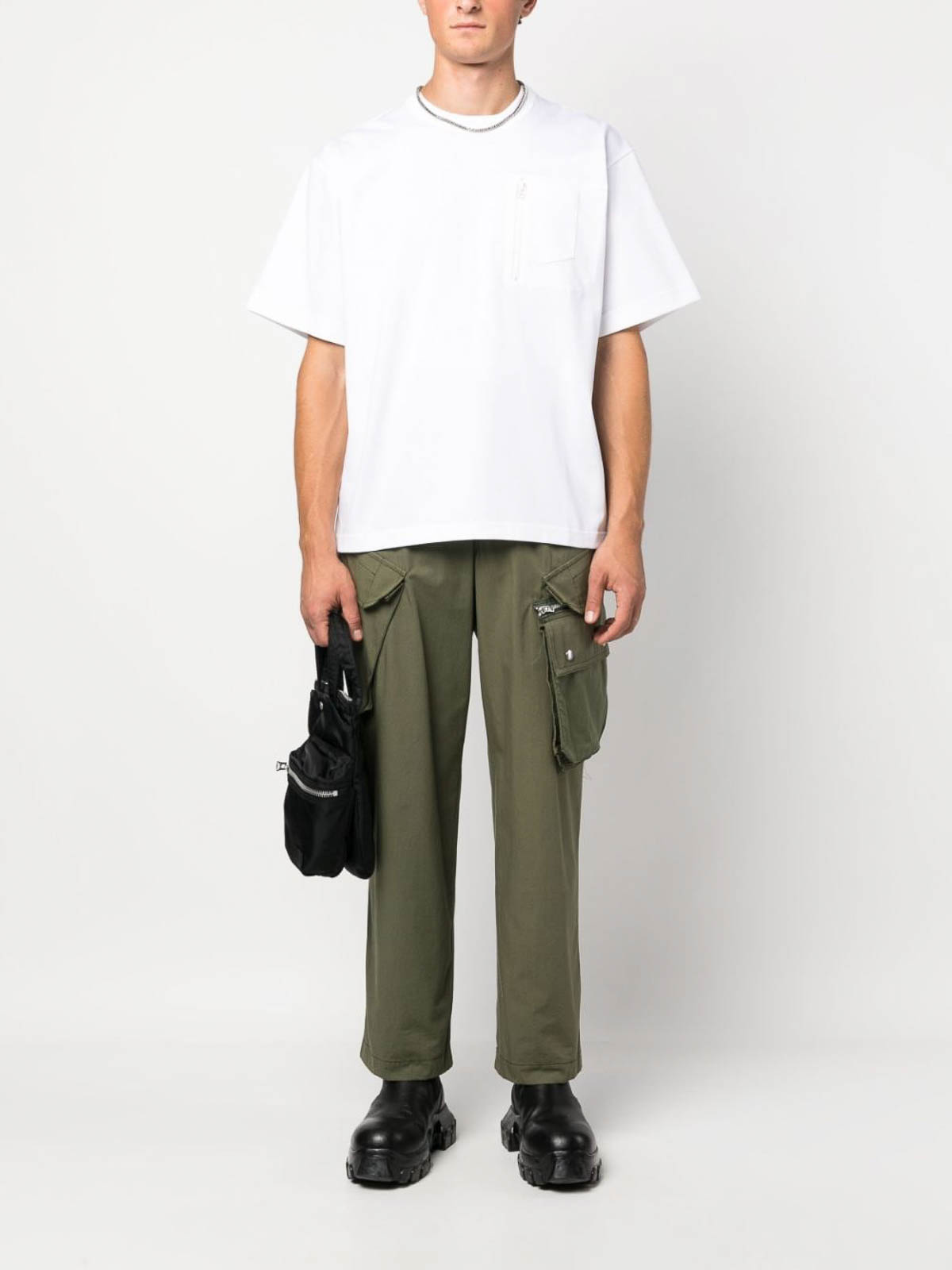 T-shirts Sacai - Multi-pocket t-shirt - 2303183M101WHITE