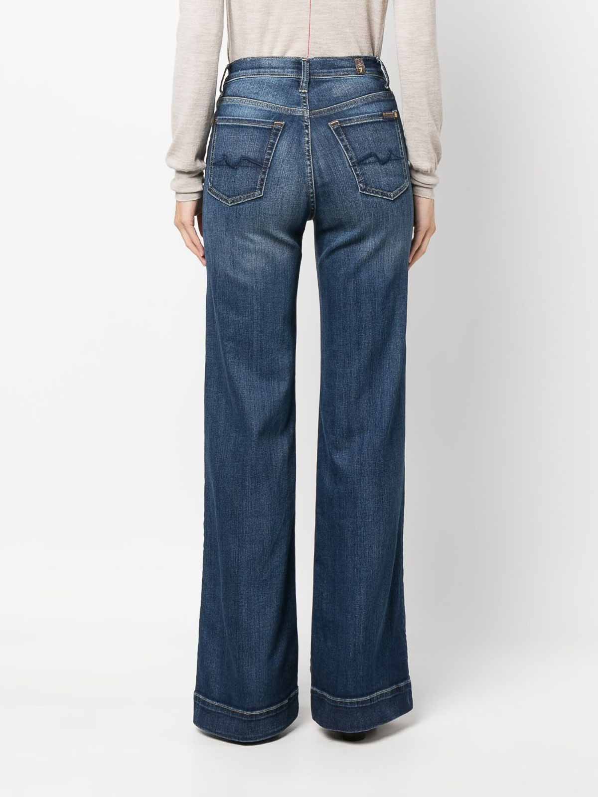 Shop Seven Mid-rise Straight-leg Jeans In Light Wash