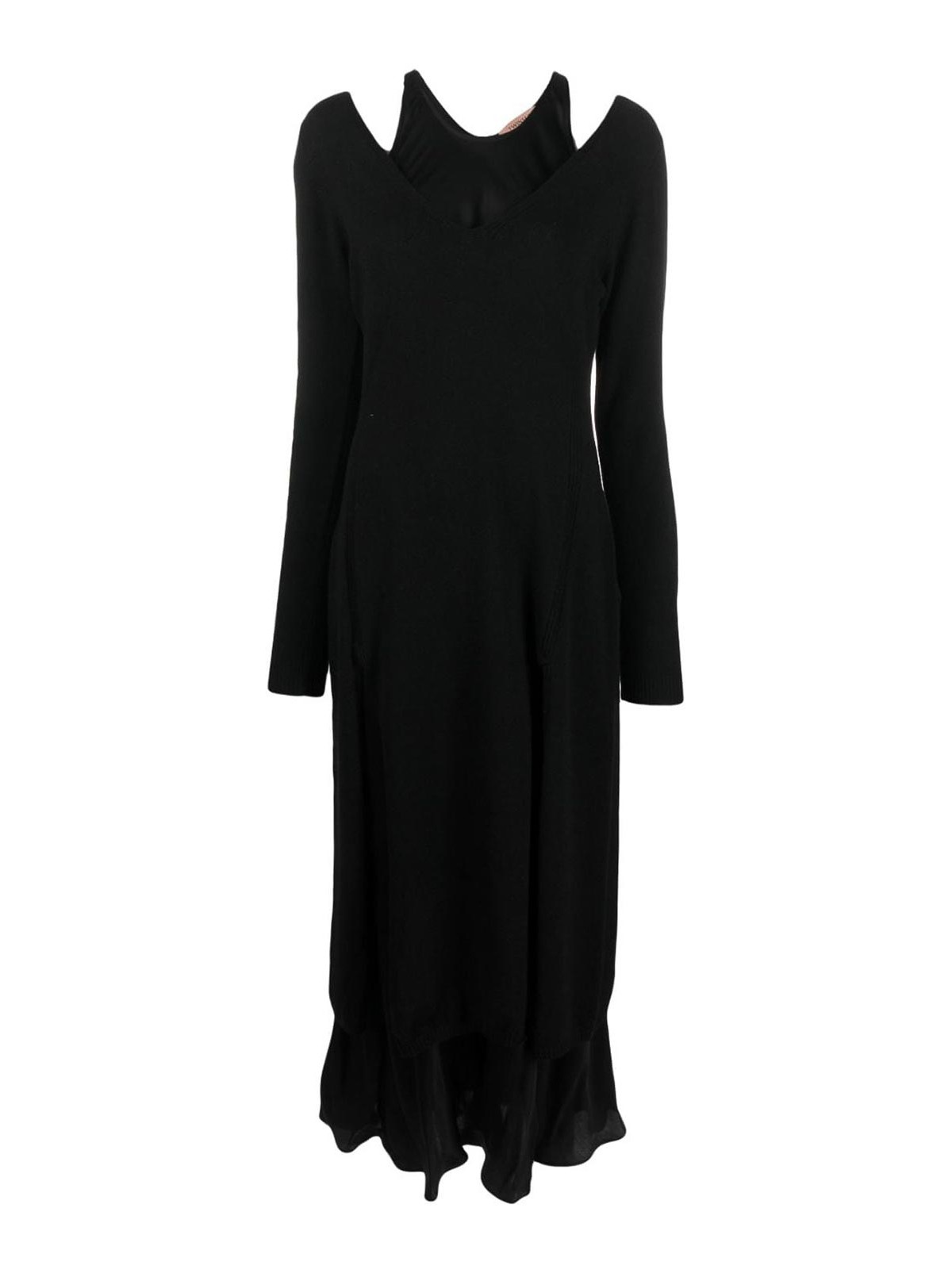 Twinset Layered Long-Sleeve Jumper Dress|232TP3210S1761600006