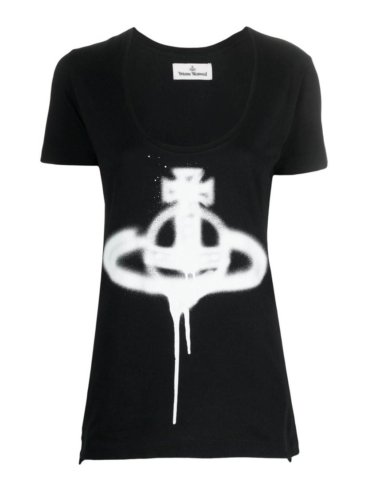 Vivienne Westwood Orb Print Logo Tee - Black