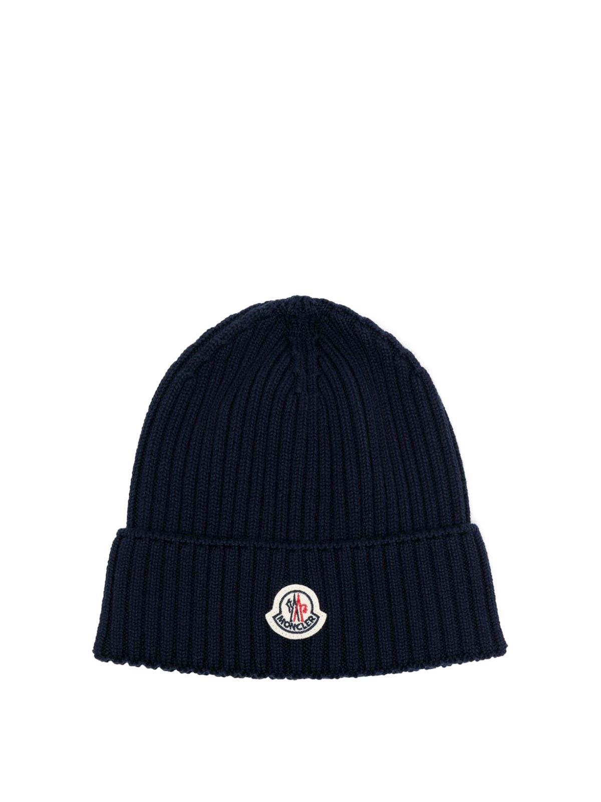 Moncler Jr Logo-patch beanie Dark Blue Boys 3B00024M1131742