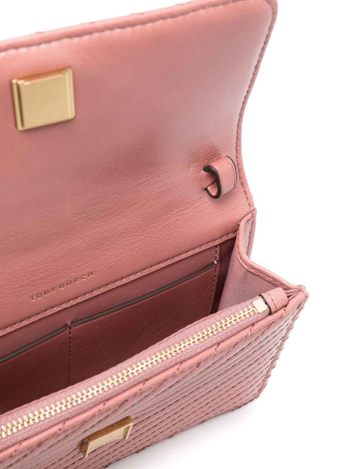 Tory Burch Quilt Crossbody Bag Pink - Nude & Neutrals|155893651
