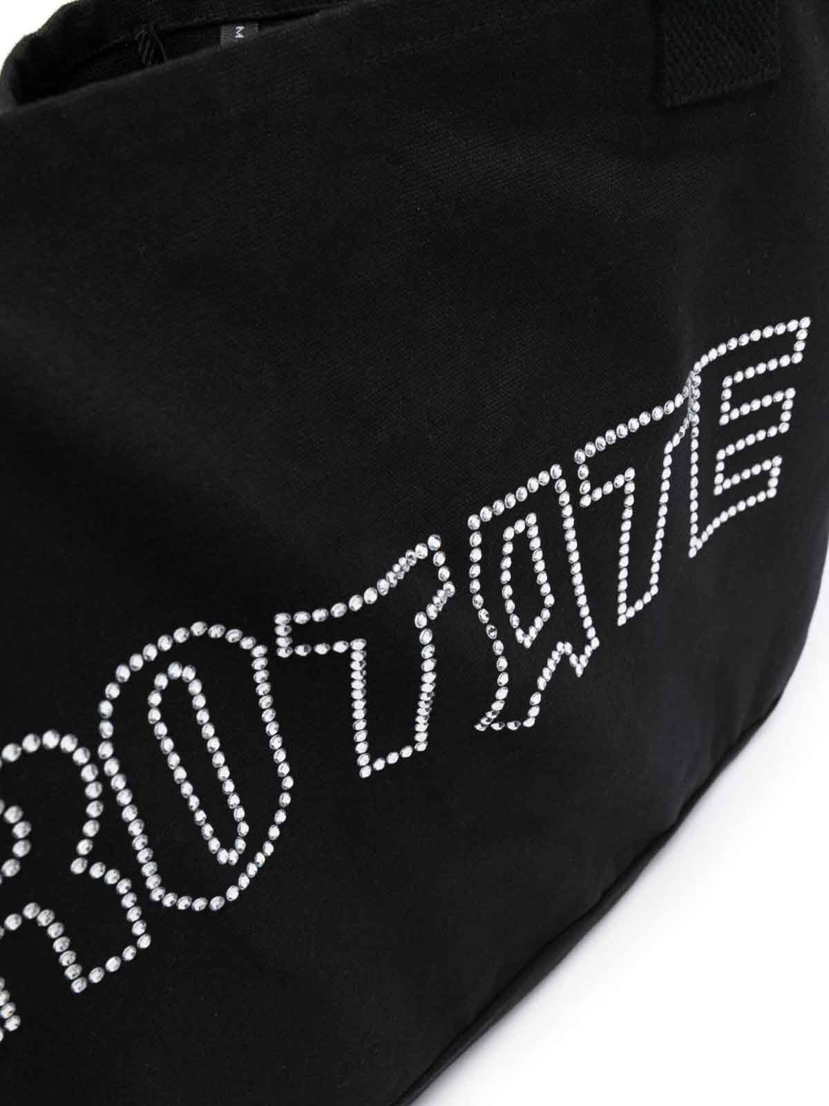 Shop Rotate Birger Christensen Sequin Embellished Logo Tote In Black