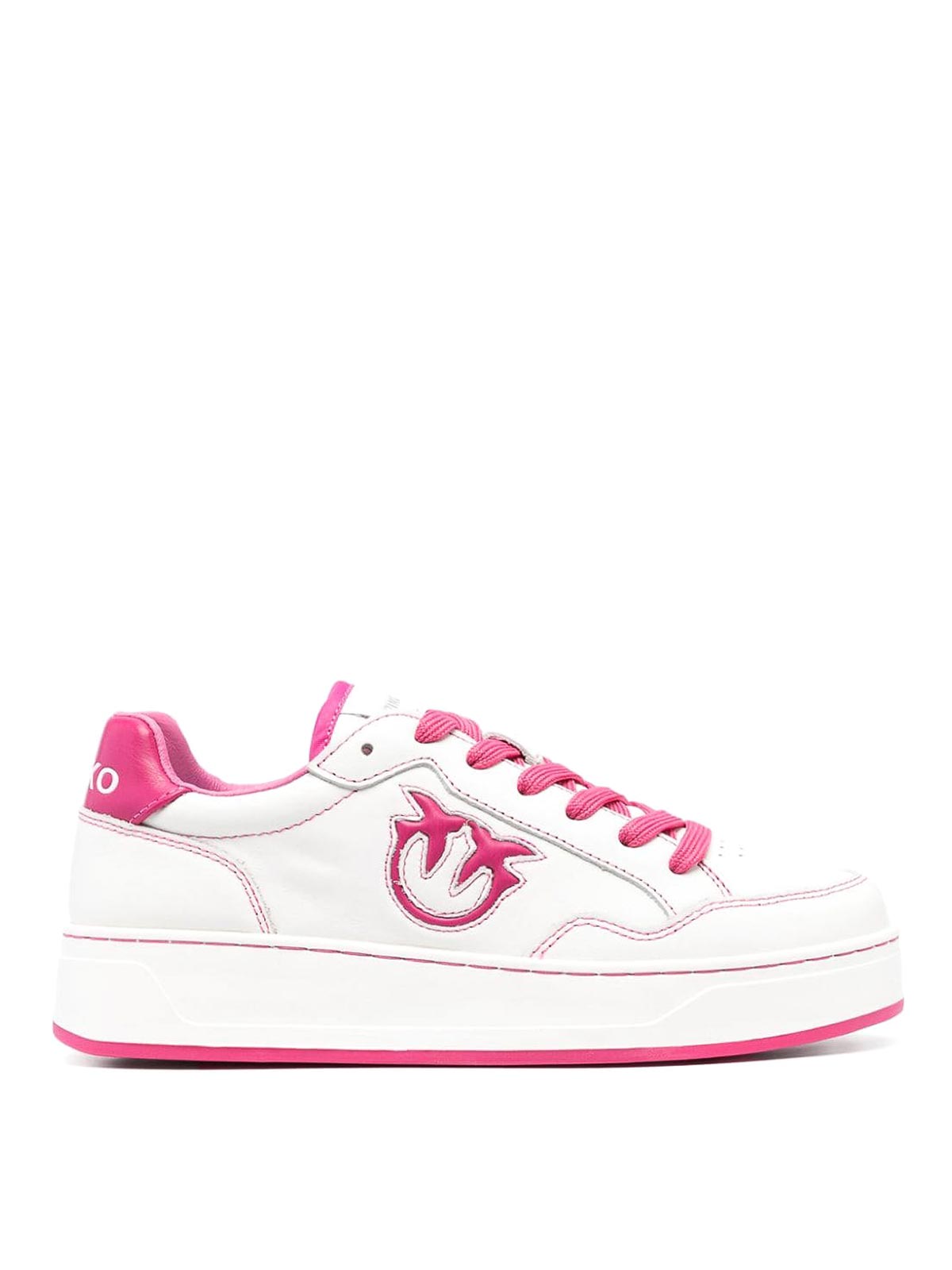 Pinko Logo faux-leather sneakers - White - Women|101681A0V9GY7