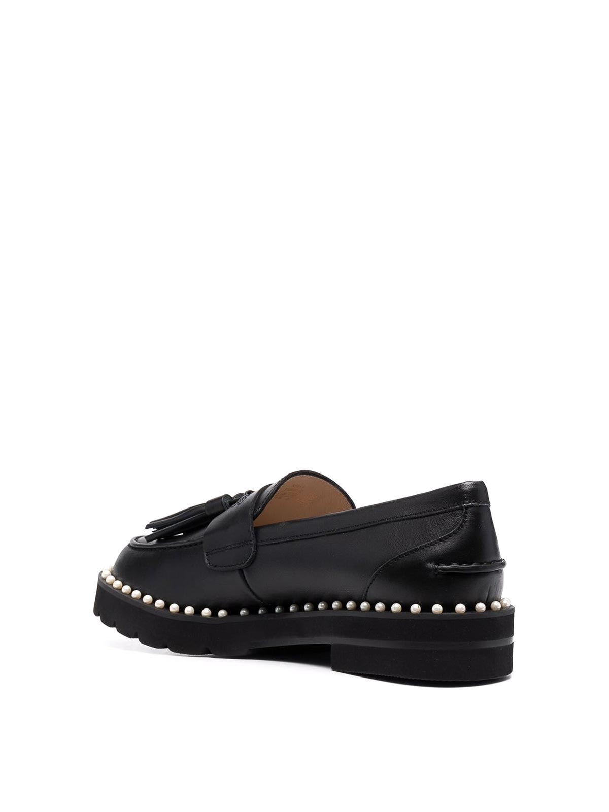 Chaussures Plates Stuart Weitzman En Satin Noir - Bout Ouvert Taille 7 US - Occasion