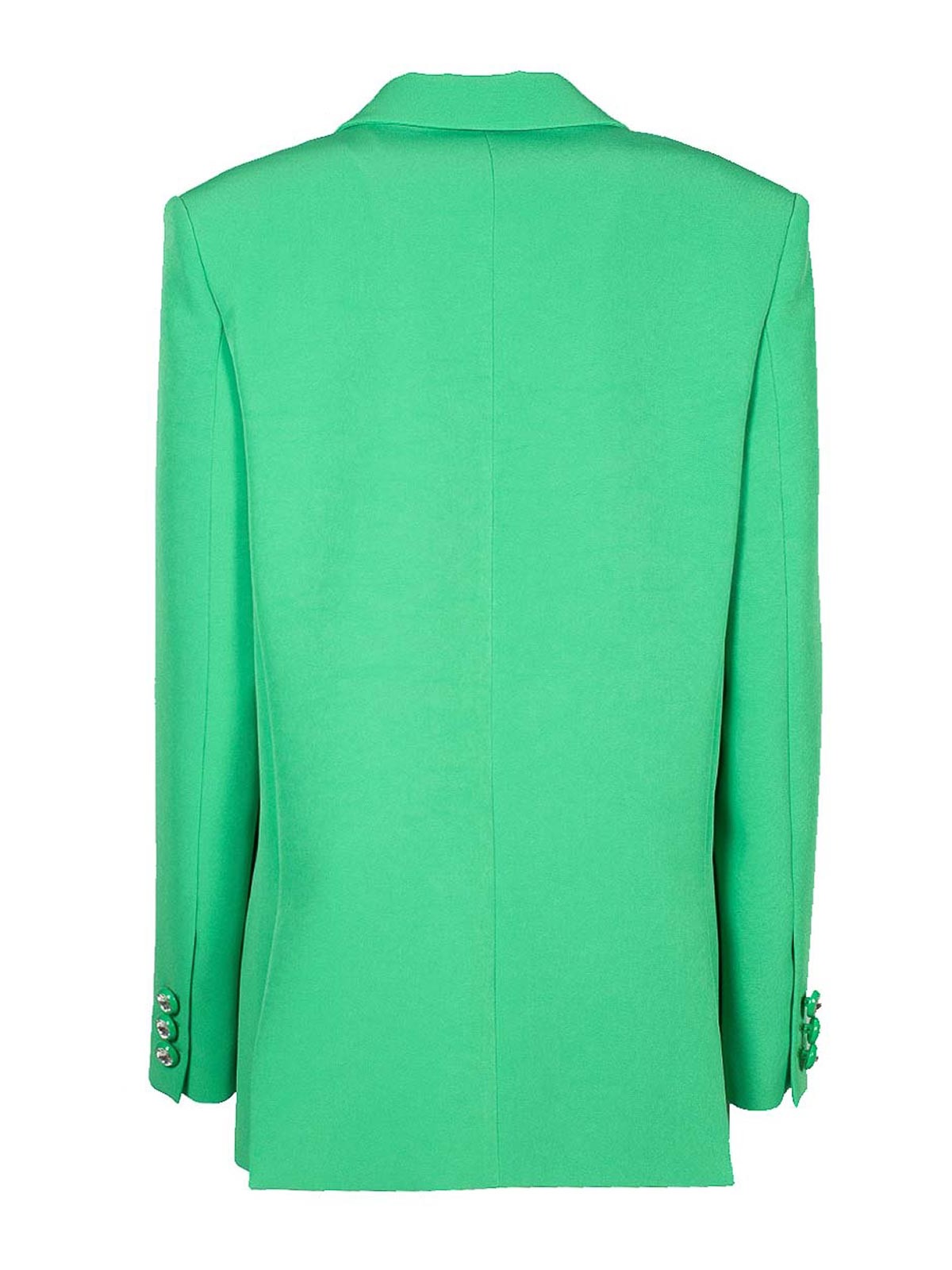 Shop Chiara Ferragni Cady Double Breasted Jacket In Green