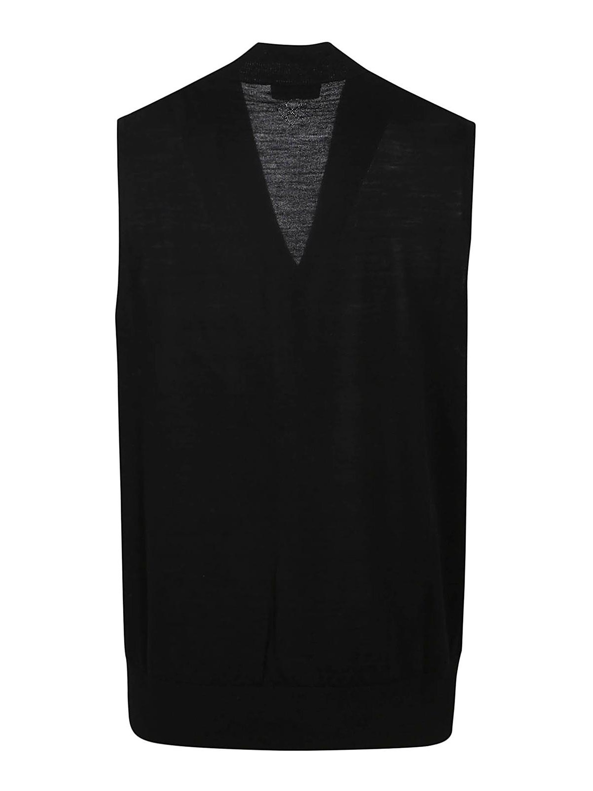 Shop Ballantyne V Neck Gilet In Black