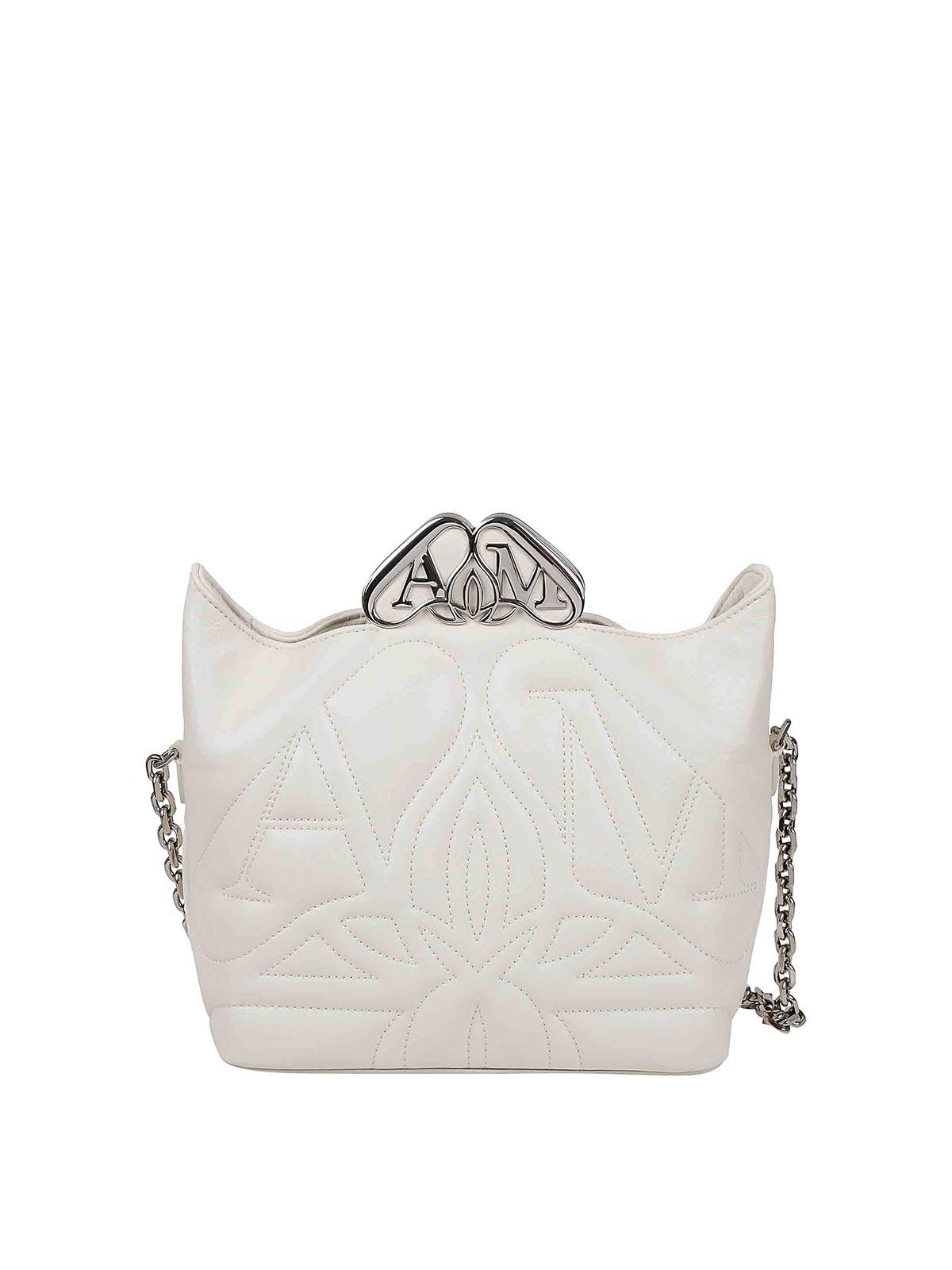ショルダーバッグ・ポシェット ALEXANDER MCQUEEN Women Messenger Bags 77591216W119090 white The Jewelled Satchel Bag | Luxury Satchel Bags