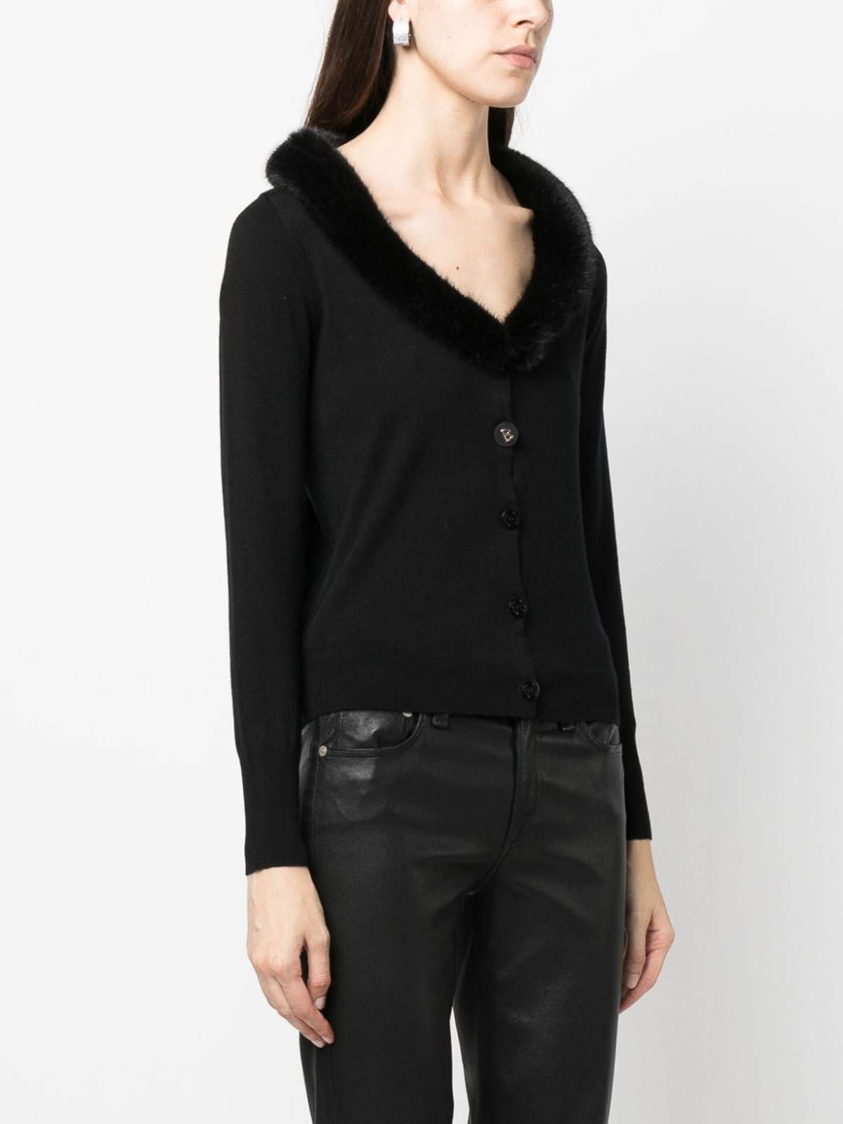 Shop Blugirl Round Neck Sweater In Black