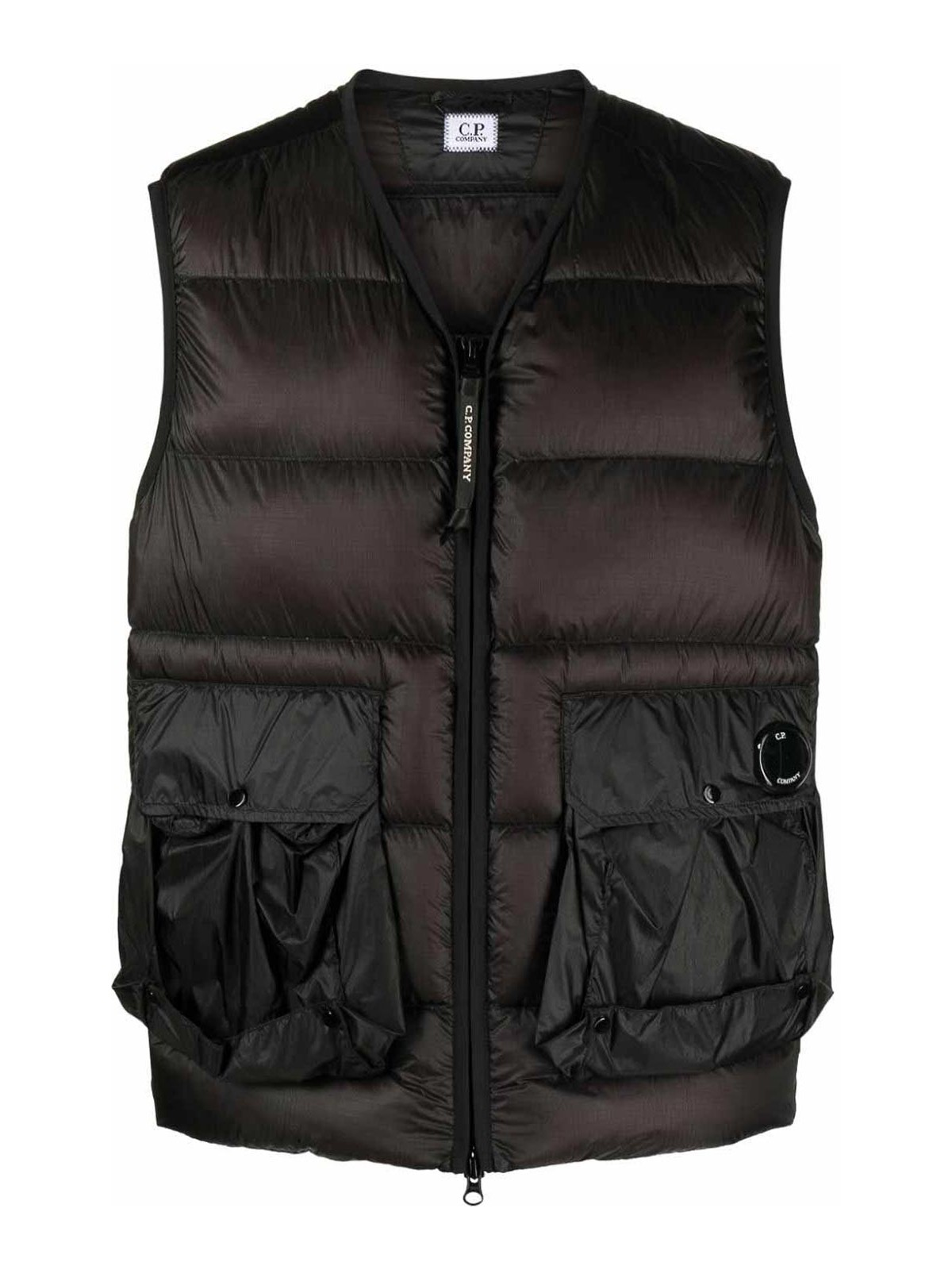 C.P. Company `ddshell` padded vest - Black|15CMOW203A006099A999