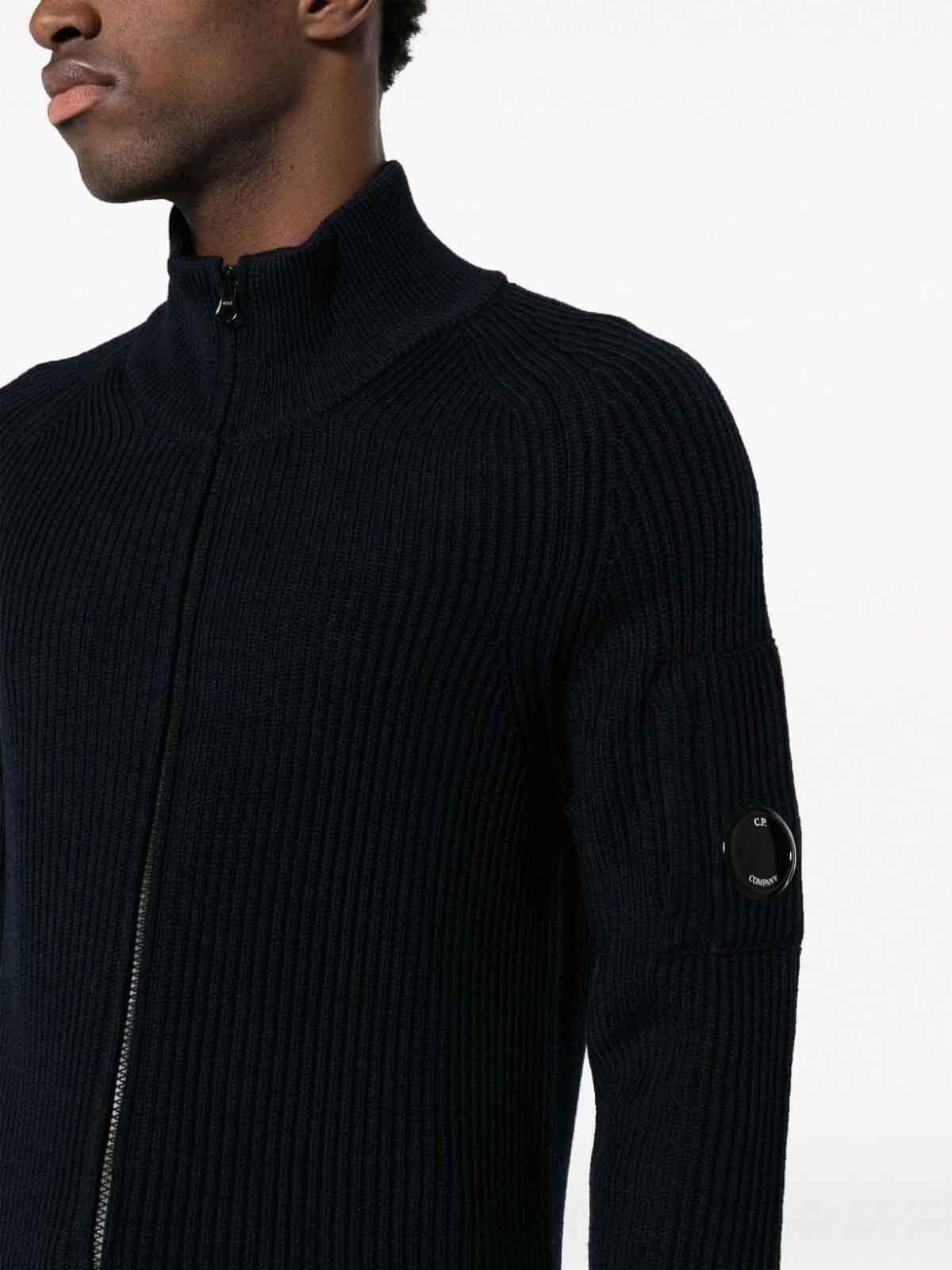 Cardigans C.P. Company - `re-wool` zipped knit cardigan ...