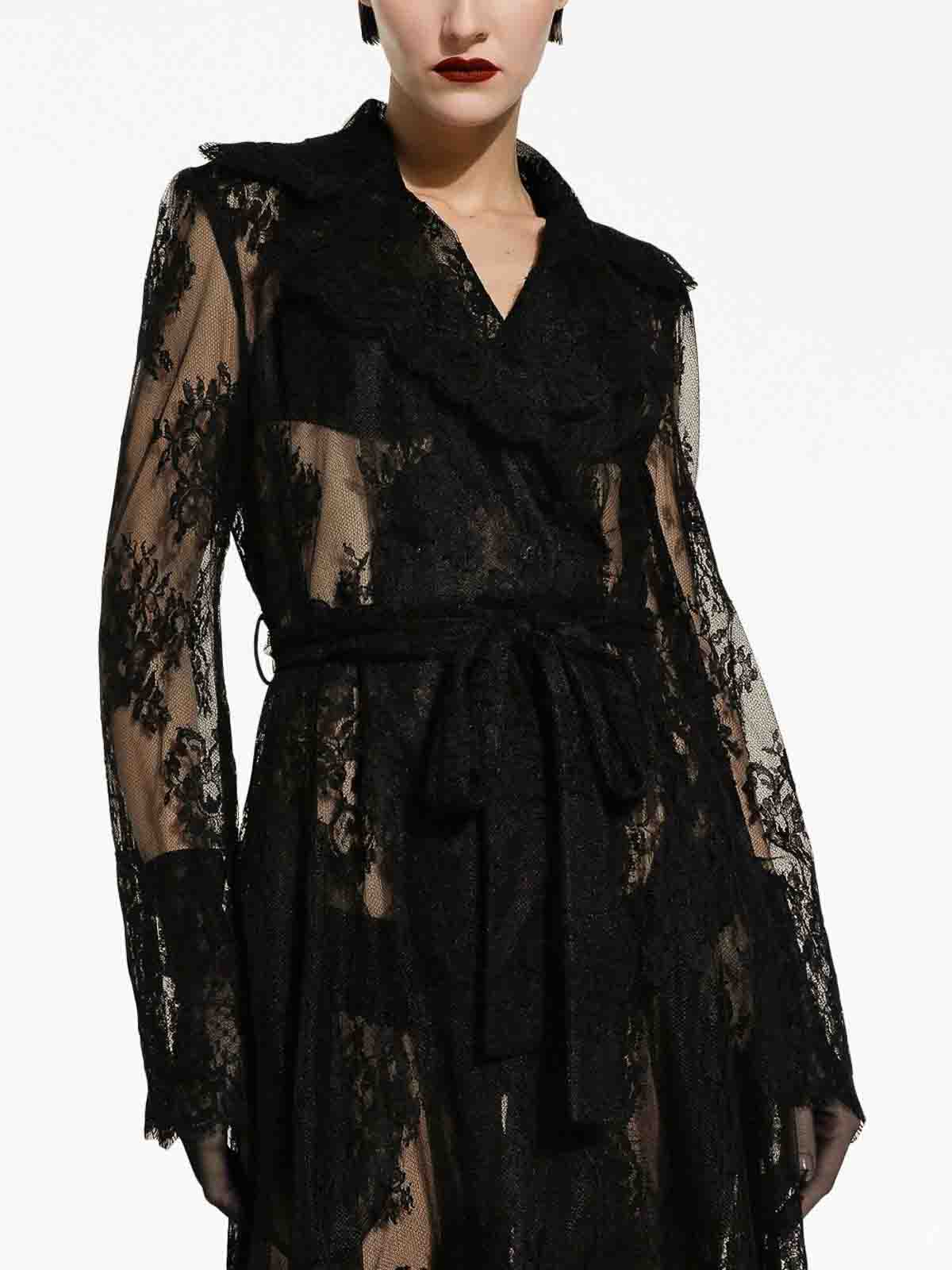 Dolce & Gabbana Lace coat - Black - Women|F0W0KTHLMO7N0000 Dolce & Gabbana Lace coat - Black - Women|F0W0KTHLMO7N0000