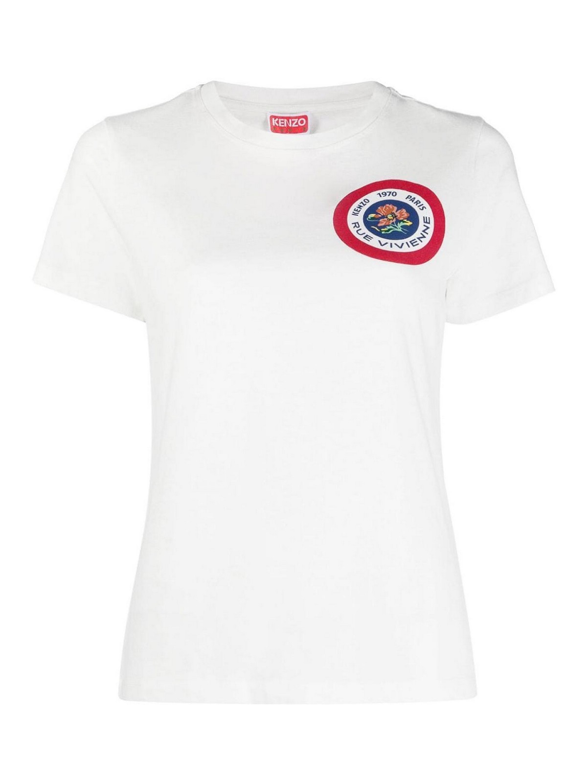 Kenzo Graphic-print Organic Cotton T-shirt In White