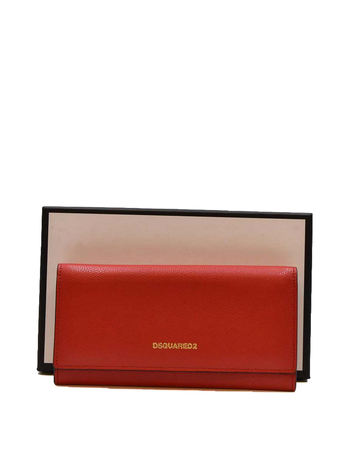 Shop Dsquared2 Leather Wallet In Red