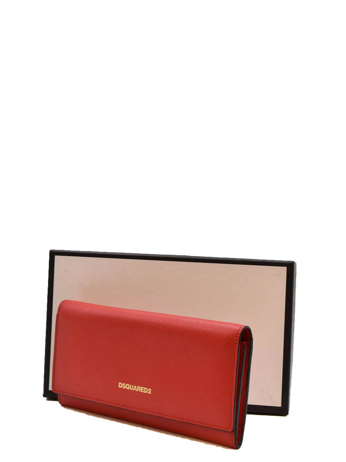 Shop Dsquared2 Leather Wallet In Red