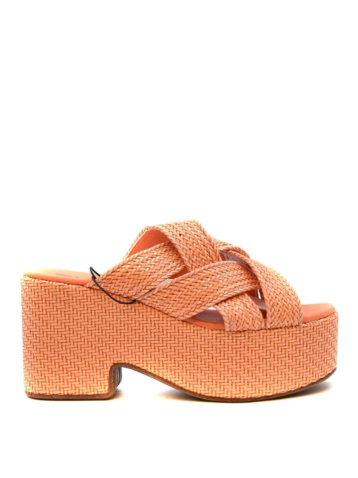 Shop Themoirè Sandals In Orange