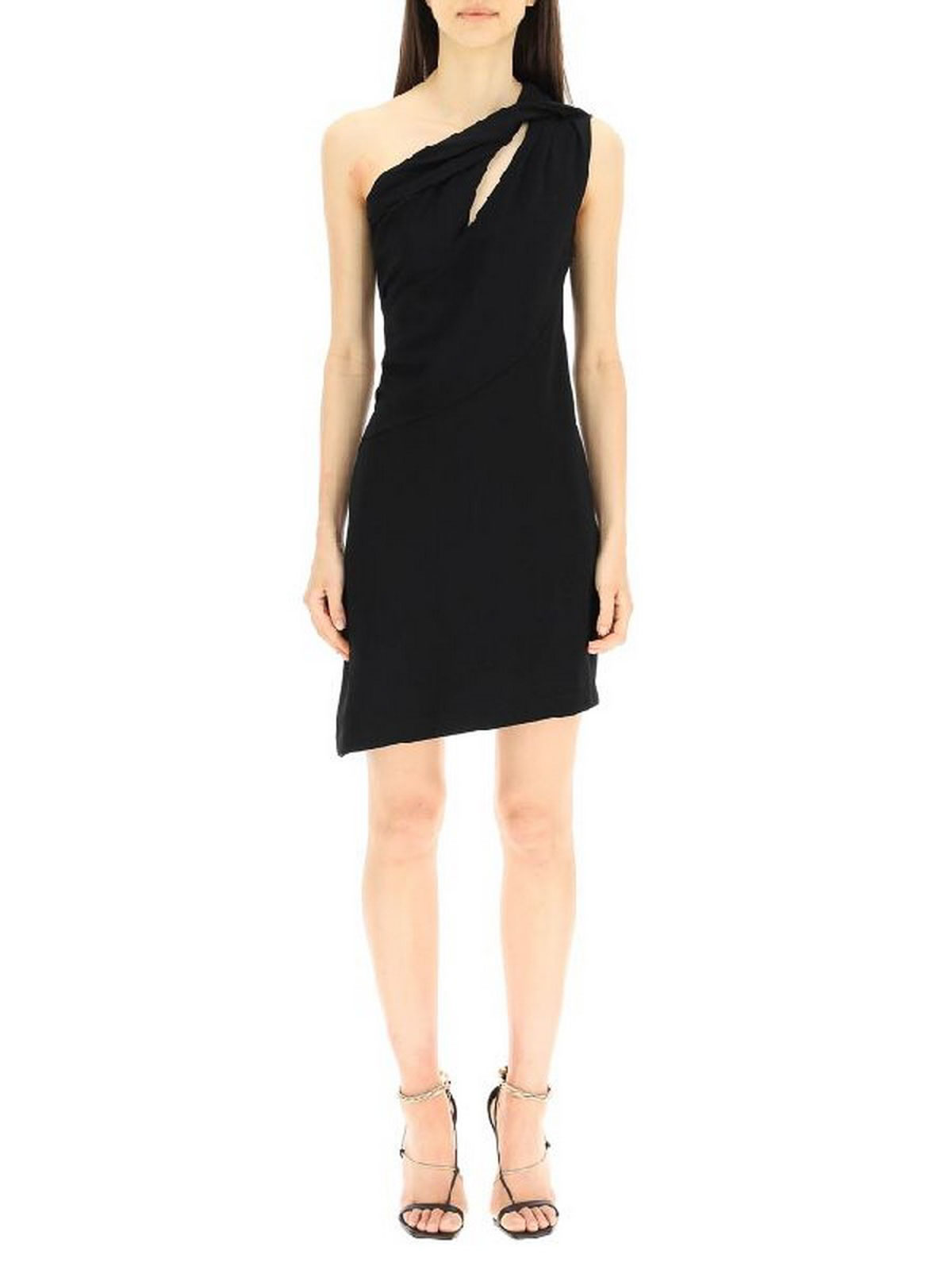 Shop Givenchy One-shoulder Dress In Black