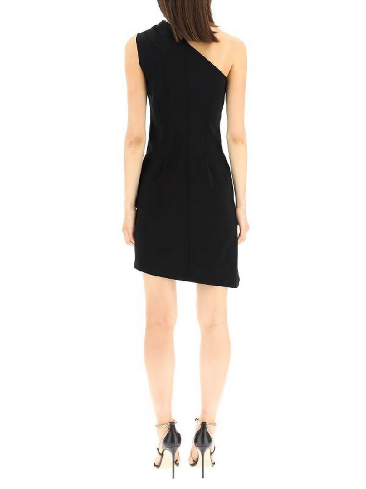 Shop Givenchy One-shoulder Dress In Black