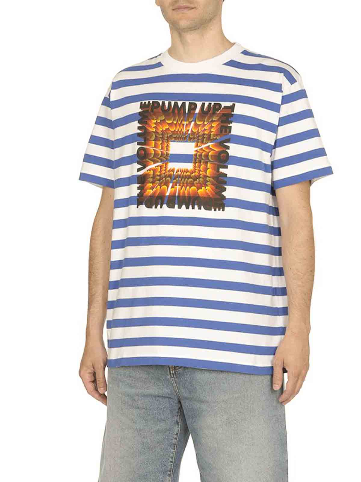 Shop Marcelo Burlon County Of Milan Stripe T-shirt In Multicolour