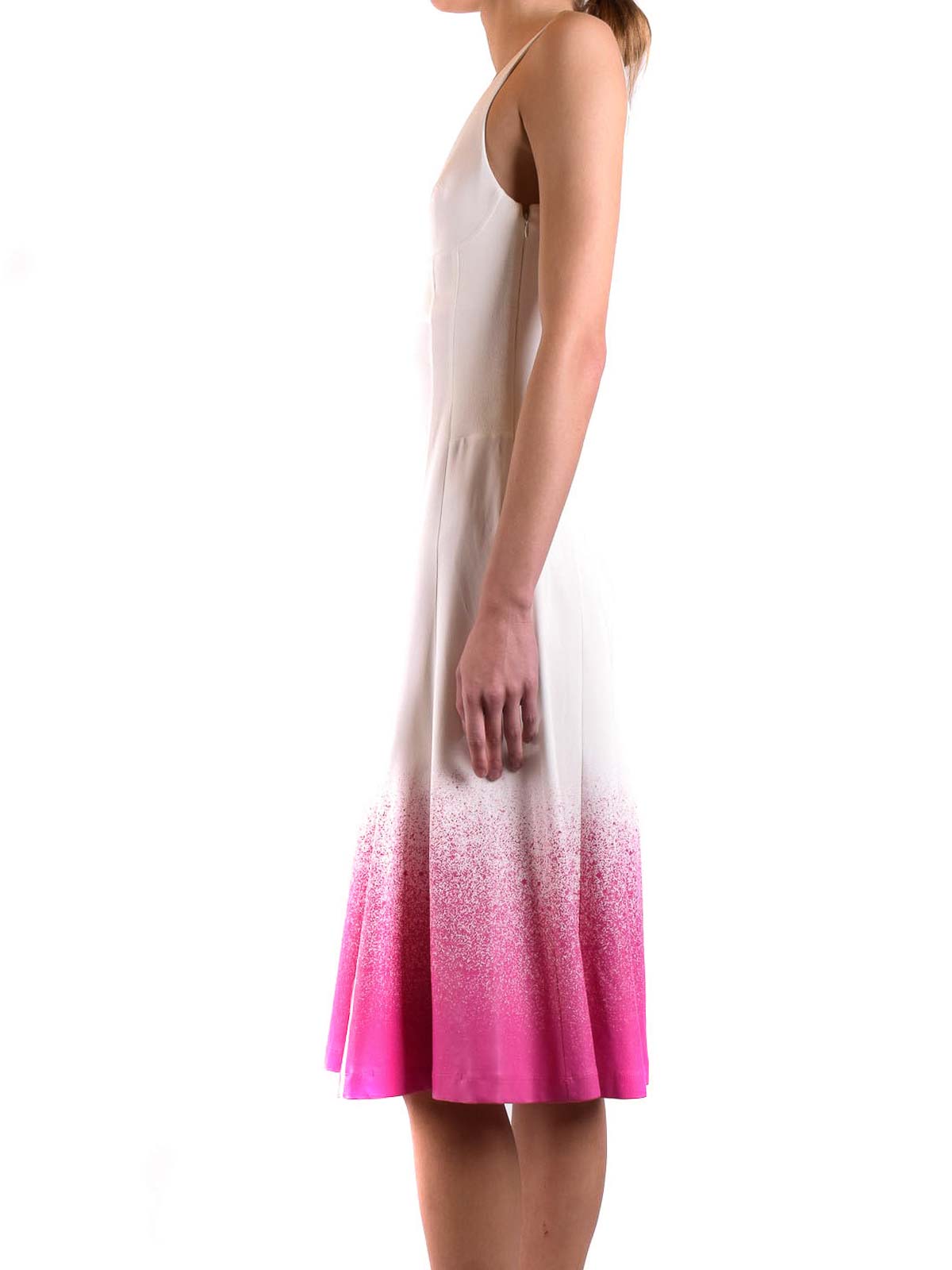 Shop Off-white Knee Length Dress In Multicolour