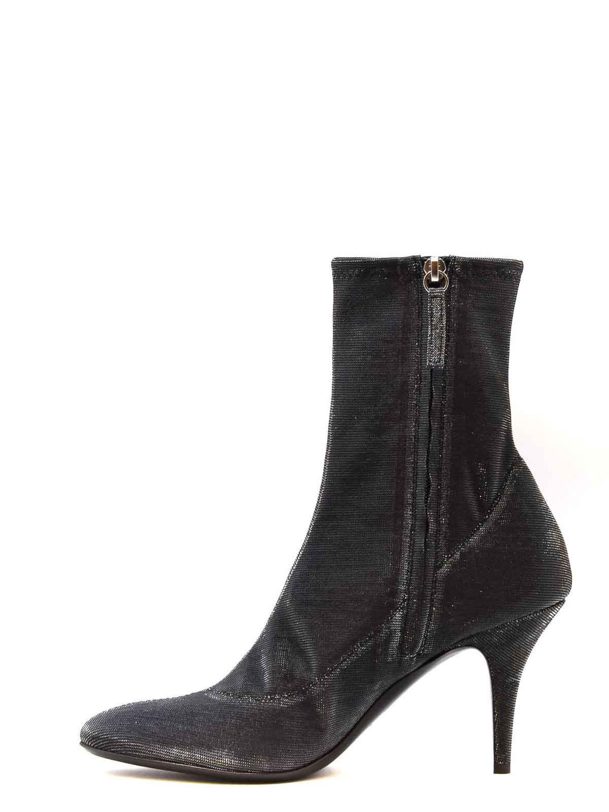 Shop Giuseppe Zanotti Heeled Ankle Boots In Grey