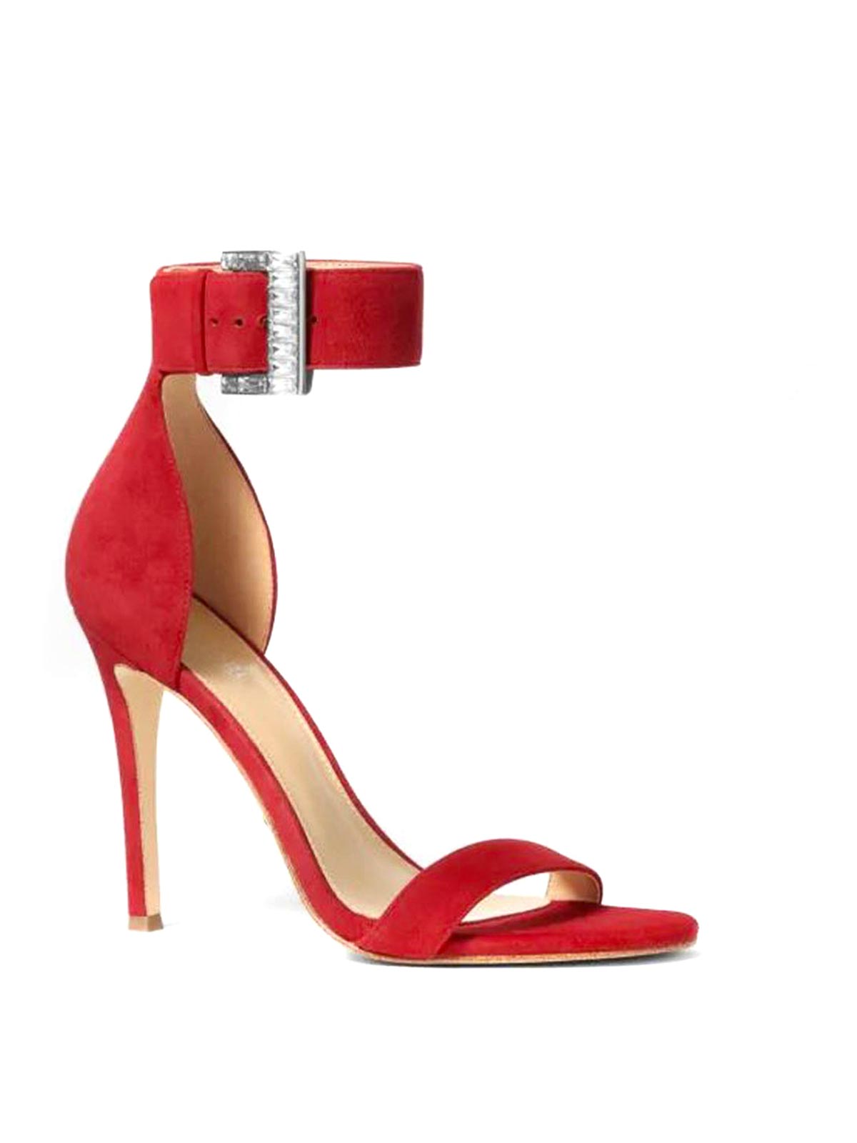Shop Michael Kors Stiletto Sandals In Red