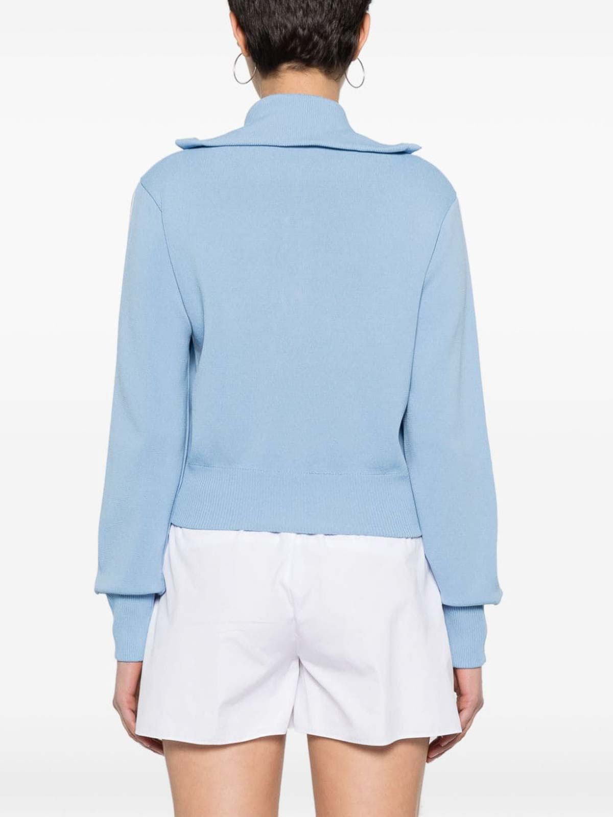 Shop Autry Cardigan With Logo In Light Blue