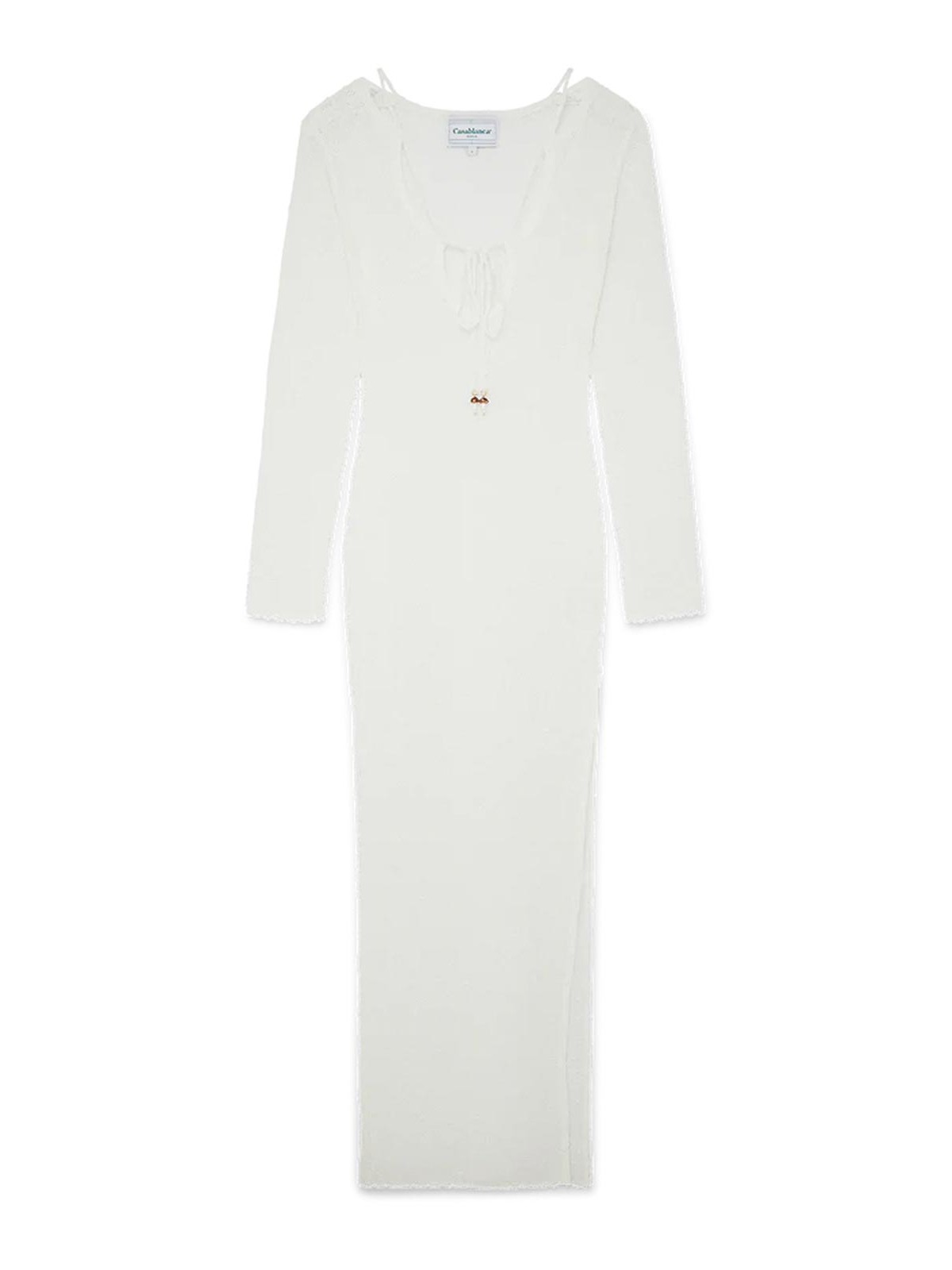 Shop Casablanca Cut-out Boucle Dress In White