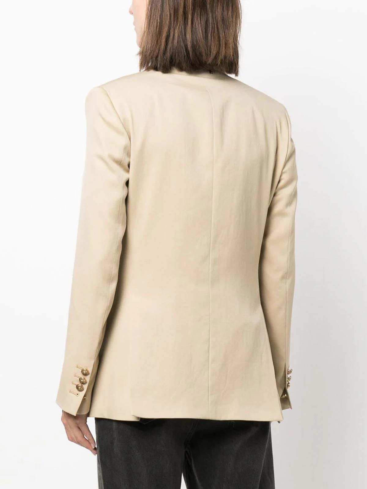 Shop Golden Goose Double Breasted Blazer In Camel