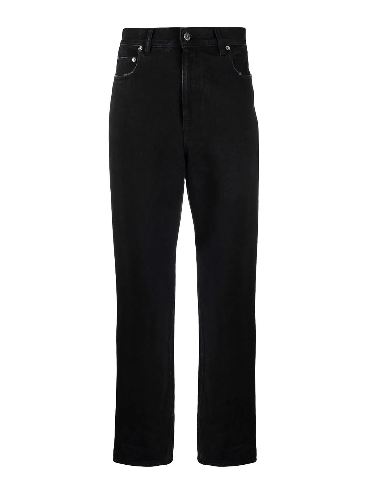 Shop Golden Goose Straight Jeans With Appliqué In Black