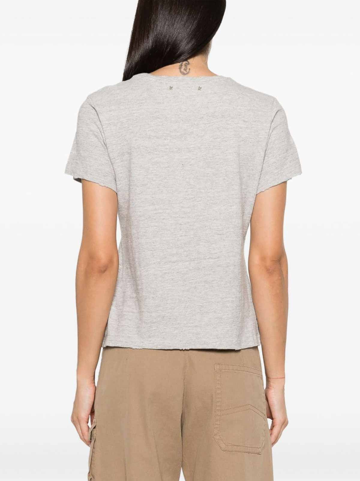 Shop Golden Goose T Shirt With Pocket In White