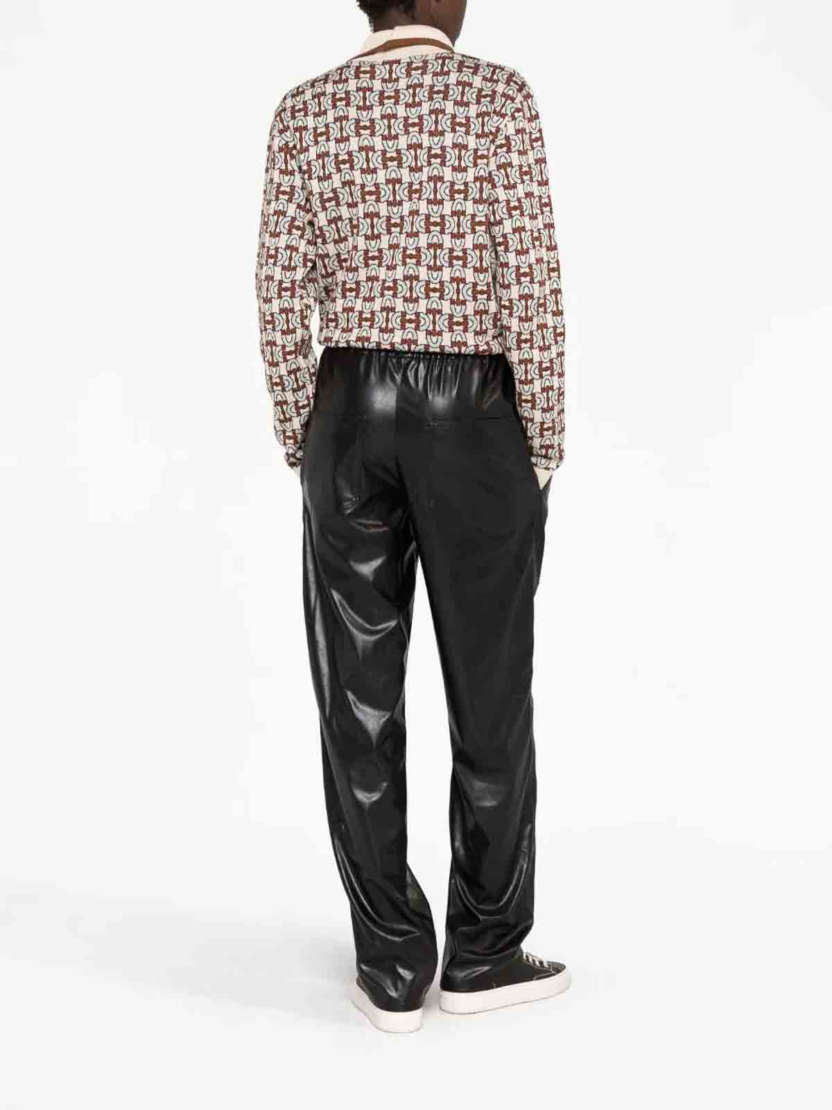 Shop Isabel Marant Étoile Straight Trousers With Elasticated Waist In Black