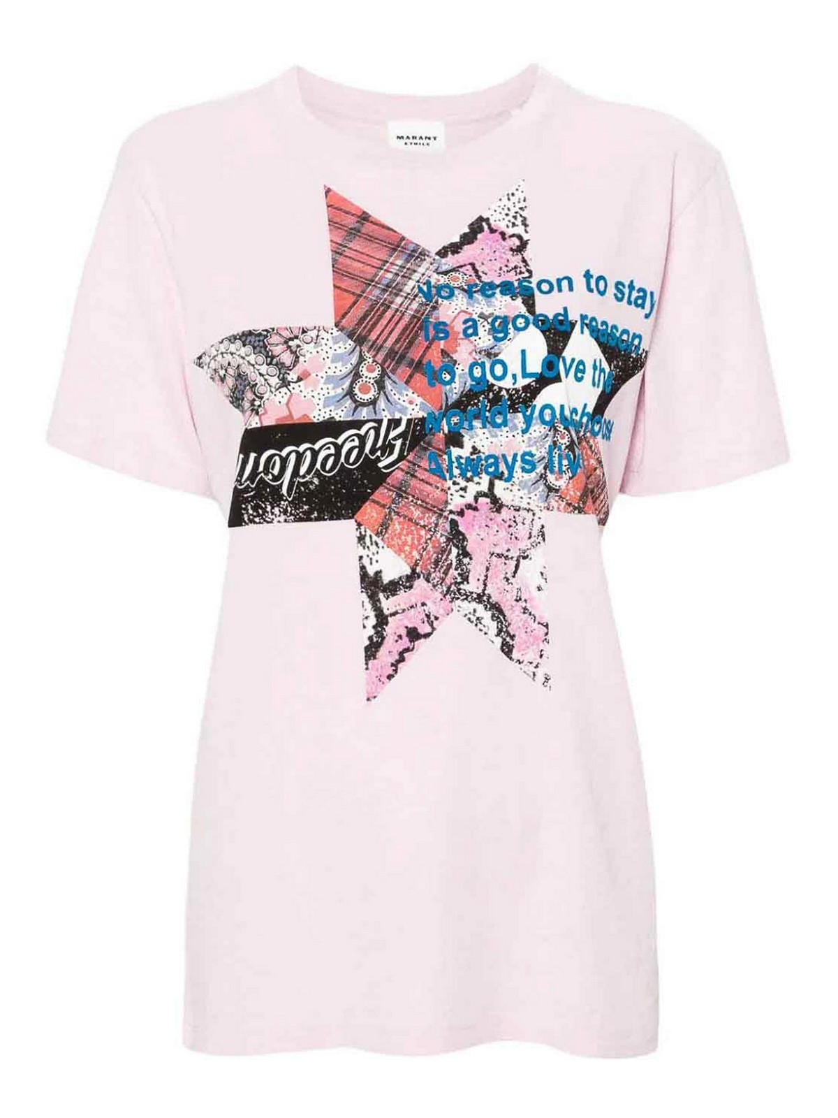 Isabel Marant Étoile Zewel T-shirt With Print In Pink