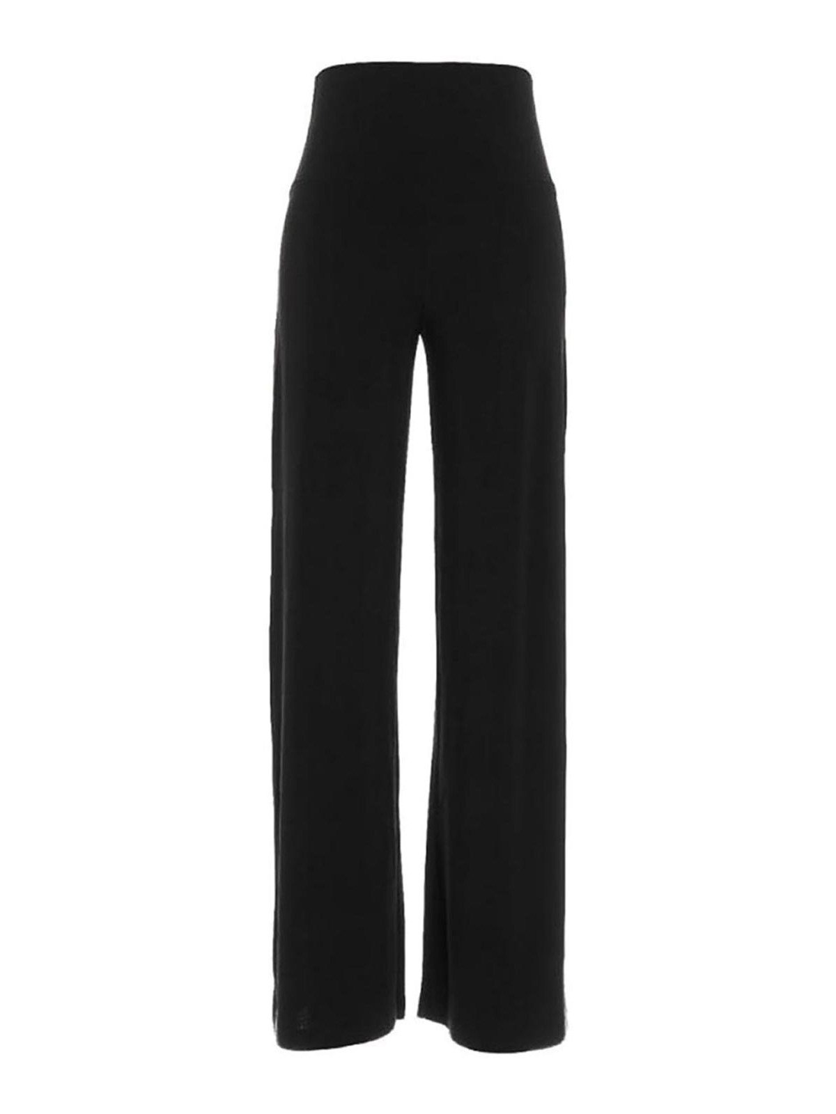Shop Norma Kamali Trousers In Black