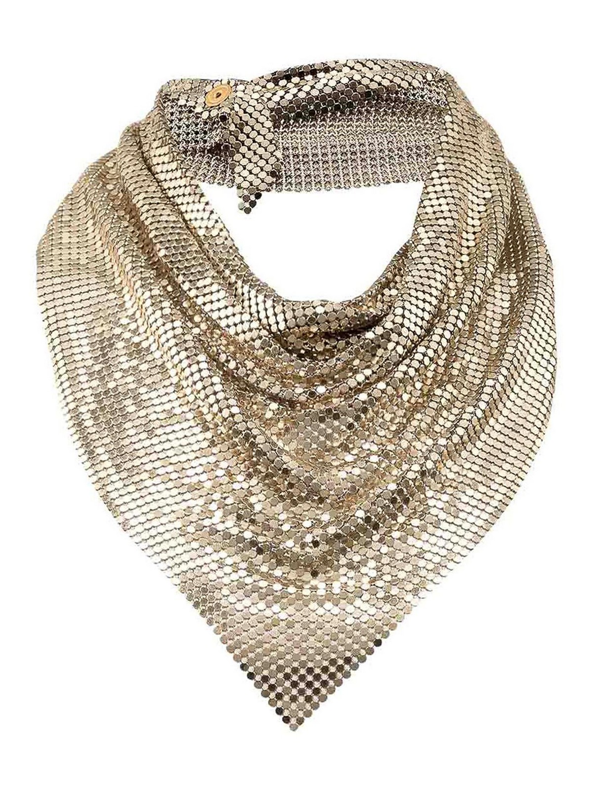 Shop Paco Rabanne Triangle Scarf In Gold
