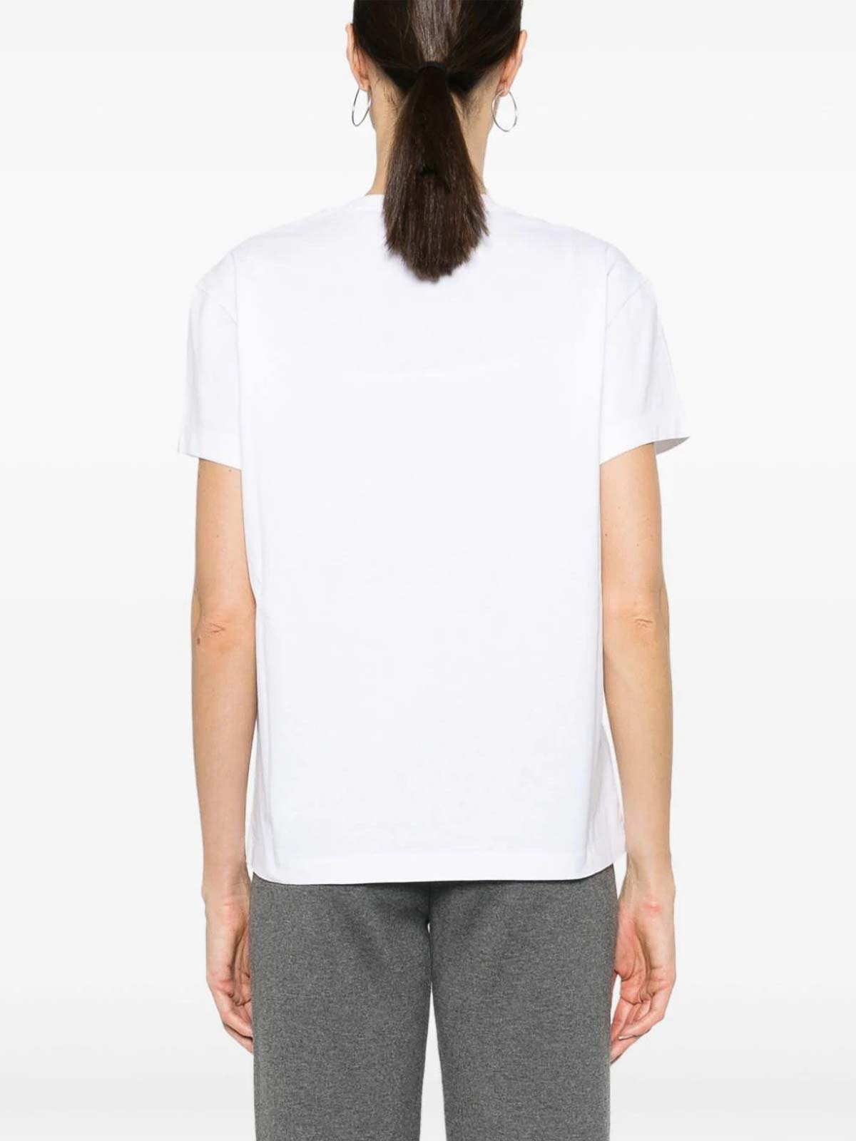 Shop Stella Mccartney T Shirt With Embroidery In White