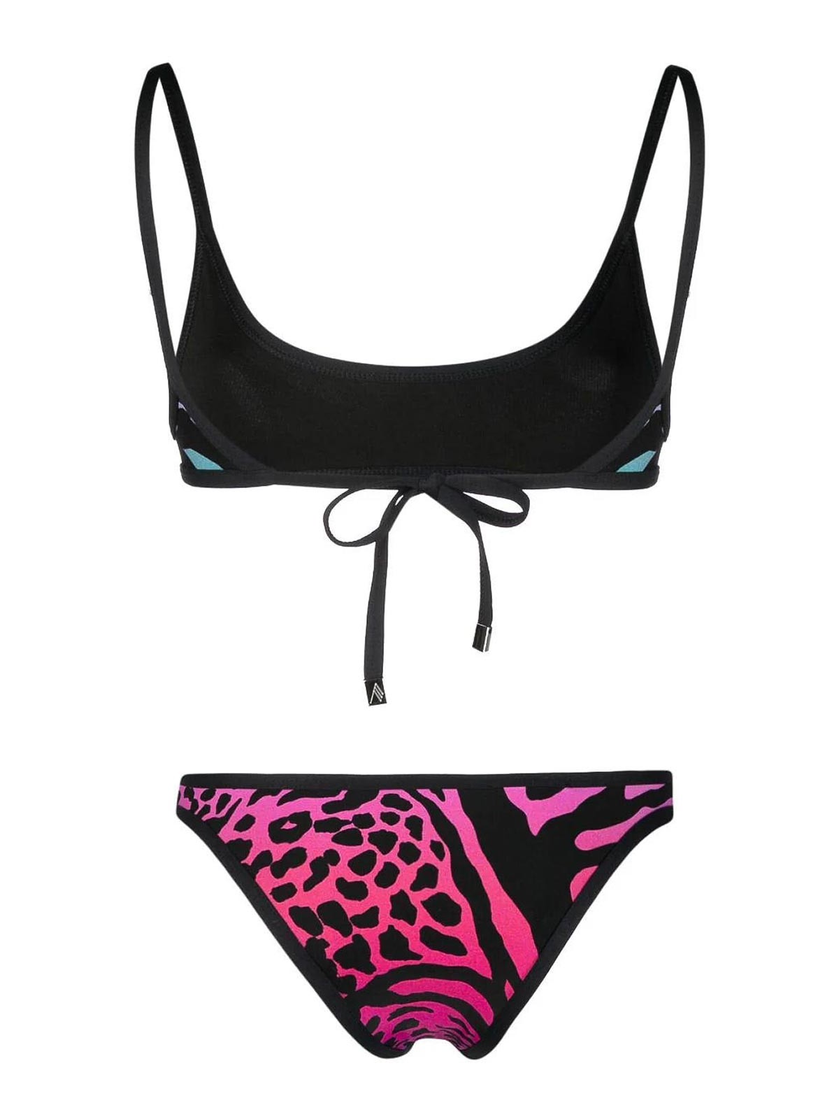 Shop Attico Print Bikini Set In Multicolour