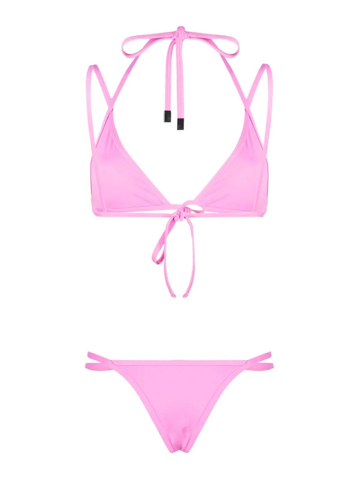 Shop Attico Strap Bikini In Pink